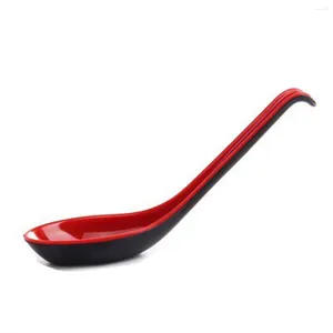 Ensembles de vaisselle 10pcs Souple de soupe asiatique rouge et noir avec style hook-chinese parfait pour les soupes de nouilles de riz pho ramen