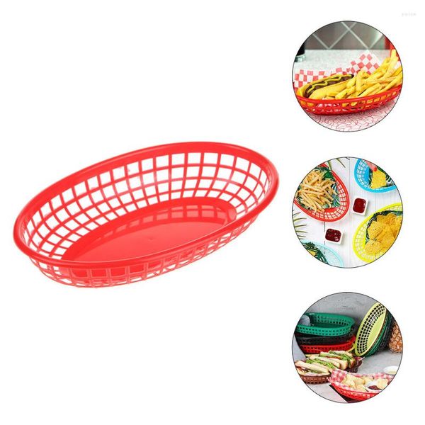 Ensembles de vaisselle 12 pièces support plateau de légumes panier en forme de bateau stockage puce Burger petite assiette cadeau en plastique rapide