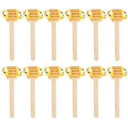 Ensembles de vaisselle 12pcs Dipper de miel avec des décorations à thème de table de faux et d'abeille décor de plateau à plusieurs niveaux