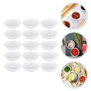 Ensembles de vaisselle 15 pièces plats de dégustation plateau de relish bols à tremper en porcelaine blanc rond en plastique soucoupe céramique assiettes à Sauce de soja