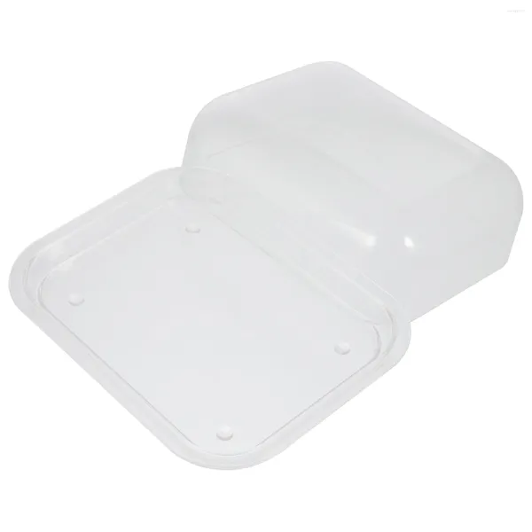 Conjuntos de vajilla 1pc Caja de mantequilla Crisper Preservación Caja de almacenamiento con tapa Platos de almuerzo