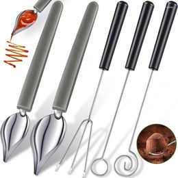 Ensembles de vaisselle 1PC outil de trempage au chocolat Pralines maison bricolage ustensiles de cuisson truffes stylo fourchette Fondant cuisine gâteau en acier inoxydable