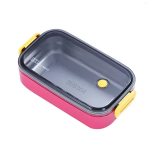 Dinware sets 1 pc lunchbox Bento opslagcontainers 1/2 lagen roestvrij staal draagbaar 22 12 6/22 11 cm keukenaccessoires