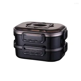 Serviessets 1PC Draagbare roestvrijstalen lunchbox Zakelijk Bento Keuken Lekvrije containers voor mannen Fitnessmaaltijd