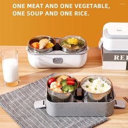 Dinware sets 2 lagen zelfverwarmende lunchbox container draagbare elektrische verwarming isolatie Bento rijstkokers