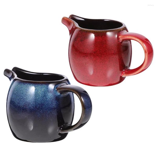 Ensembles de vaisselle 2 pièces pot à lait en céramique sirop pichet de style européen tasse à café céramique fournitures de crémier