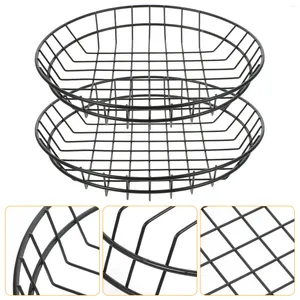 Servies Sets 2 Stuks Chips Snack Mand Holle Ontwerp El Creatieve Fruitschaal Huishoudelijke IJzeren Opslag Decoratieve