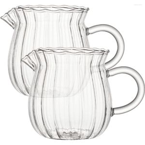 Ensembles de vaisselle 2 pièces verre lait Gu concentré café tasse de stockage tasse à thé approvisionnement pratique jus maison