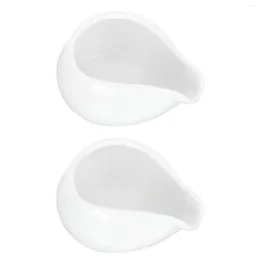 Juegos de vajillas 2 PCS Milk Gu Cubo de salsa Gadget Coffee Coffee Azor Cazos Cremas de crema recipientes de cerámica El plato jarras de miel pimienta