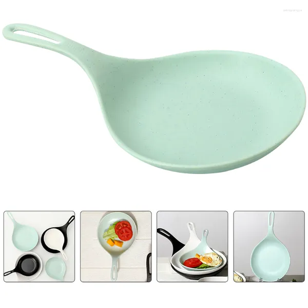 Ensembles de vaisselle 2 pièces assiette en plastique grands plats fromage facile grande cuillère apéritifs assiettes salade mélamine avec poignée service de pâtes