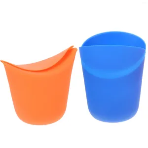 Juegos de vajillas 2 pcs palomitas de palomitas de bocadillos bolsas de teatro Copa de contenedor Caja de dulces para servir bolsas de gel de sílice cine-noch tazón