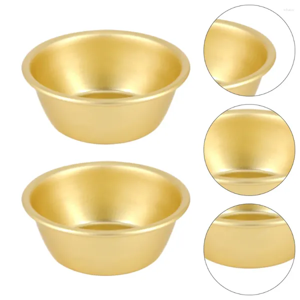 Ensembles de vaisselle 2 pièces bol de riz bols en aluminium simples bols en aluminium en céramique fruits stockage sain voyage