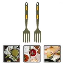 Ensembles de vaisselle 2 PCS Silicone Fork Cooking Big Flexible Silica Gel GRAND PRAMIDAT CUITY Supply