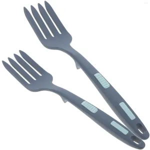 Ensembles de vaisselle 2 pièces fourchette en Silicone pratique cuisson salade antiadhésive Gadget de cuisine Gel de silice Spaghetti Long