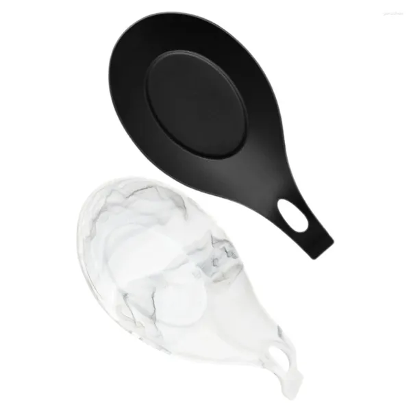 Ensembles de vaisselle 2 PCS Silicone Placemat Cuisinage Spoon repos pour poêle Top Silice Gel Grand support COMPÉTEMENT