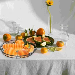 Ensembles de vaisselle 2 pièces panier de collation frites stockage paniers ronds fruits maison conteneur en acier inoxydable fruits servant empilable