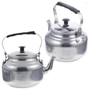 Diny Sets 2 pc's vintage theepot ketel kachel bovenste ketels voor kokend water Stovetop aluminium legering handheld koffieteakettles