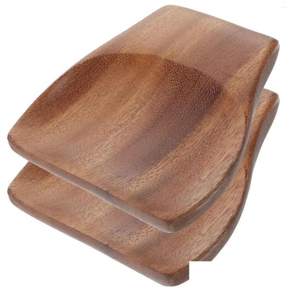 Ensembles de vaisselle 2 pièces repose-cuillère en bois cuillères à café support lisse louche à soupe réutilisable délicate pour cuillère de cuisine livraison directe à domicile Otpxd