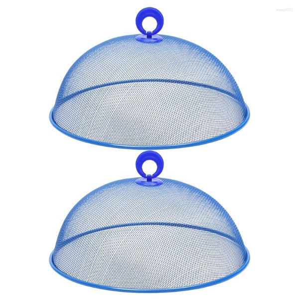 Ensembles de vaisselle 2 PCS COUVERTURE DE FER WRIGÉS (28 cm Bleu) 2PCS Couvertures de tente extérieure pour la protection en maille extérieure à l'extérieur