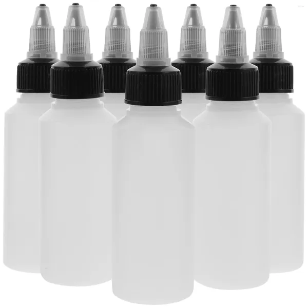 Ensembles de vaisselle 20 PCS Pike Squeeze Bottle Oz bouteilles pour la bouche pointée pigmentaire vide le bricolage pour animaux de compagnie