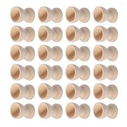 Set di stoviglie 24 pezzi Vassoio per uova in legno Portabicchieri Mini giocattoli Supporto per la colazione per bambini Supporto per la conservazione di supporto per la casa