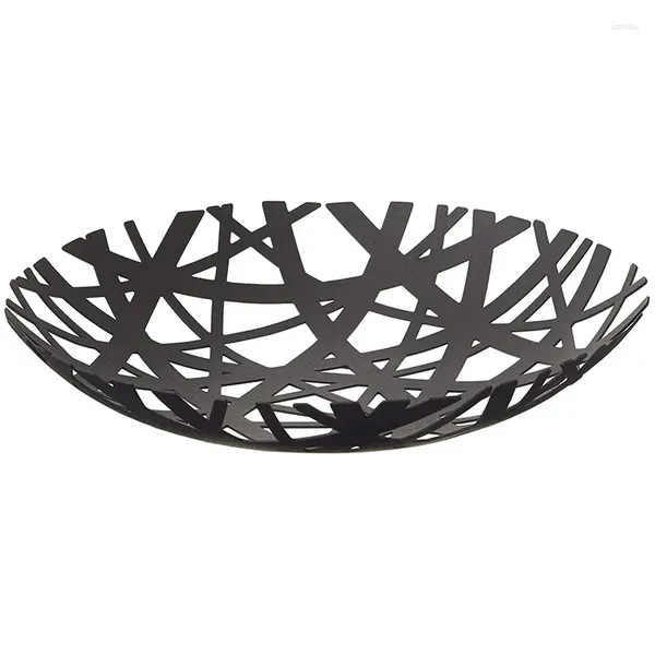 Ensembles de vaisselle 2498 Tower Fruit Bowl - Panteur de comptoir de cuisine moderne noir