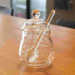 Dinware sets 250 ml glazen honingpot set dispenser flescontainers voor winkel siroop opslag potje honingraat