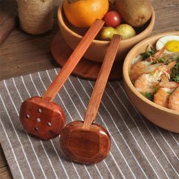 Ensembles de vaisselle 2PC cuisine longue poignée cuillère en bois Dessert soupe de riz cuillère à café cuillères de cuisine accessoires en bois Gadgets pour la maison