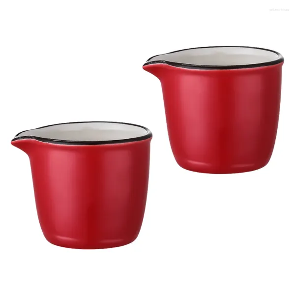 Ensembles de vaisselle 2 pièces en céramique, Mini tasse à lait, tasses à café pour un usage quotidien (40ml)