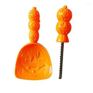 Dinware sets 2 stks pompoen snijgereedschap Halloween Graver mes lepel set decoratieve rekwisieten voor kinderen