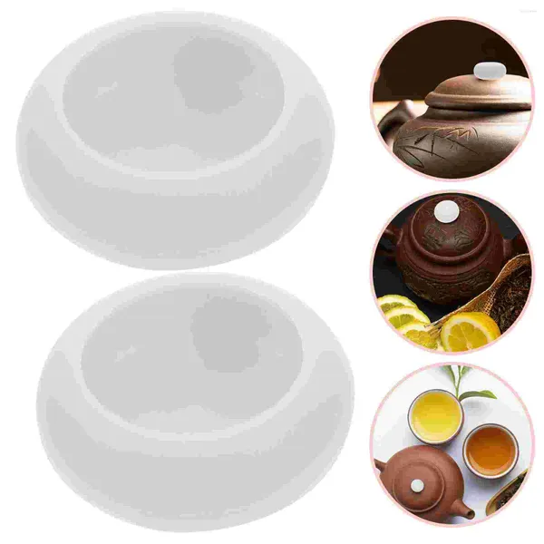 Ensembles de vaisselle 2pcs couvercle de théière poignée protecteur thé bouilloire bouton protecteurs couvercle en silicone pour