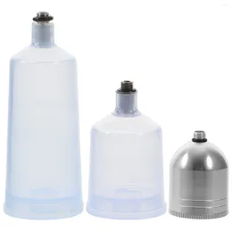 Servies Sets 3 Pcs Airbrush Vervanging Pot Glazen Fles Doseren Flessen Terrarium Containers Grote Lege Gedeelte Metalen
