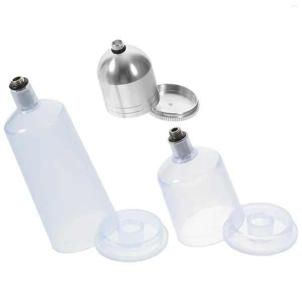 Conjuntos de vajilla 3 PCS Reemplazo de aerógrafo Pot Terrarios Botellas de almacenamiento Dispensador de pintura Contenedor de metal Porción dispensadora