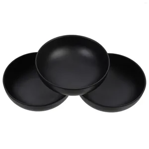 Ensembles de vaisselle 3 pièces petit bol givré noir bols en mélamine Mini plats à condiments riz ménage Restaurant Sauce assiettes empilables