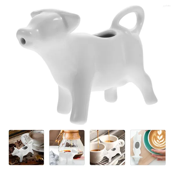 Ensembles de vaisselle 3 pièces pichet à lait en céramique petit mini-réfrigérateur tasse multifonction animal adorable pichet ménage céramique crémier approvisionnement