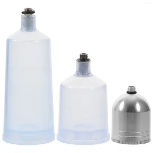 Serviessets 3 stuks doorzichtige plastic beker airbrush vervanging pot portie fles container leeg glas