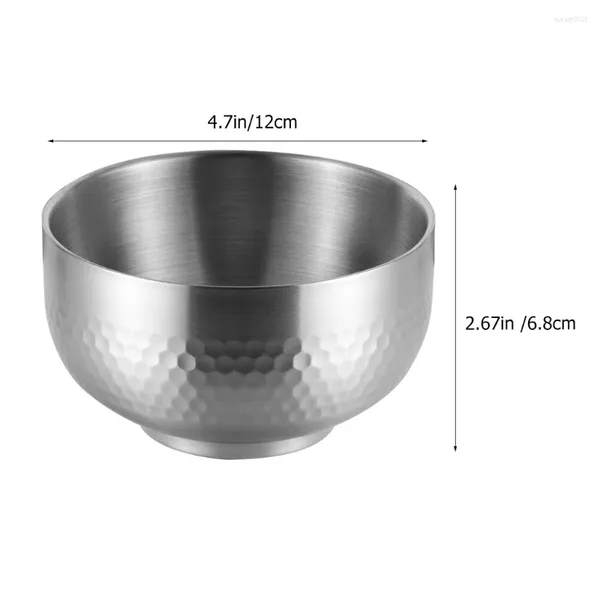 Ensembles de vaisselle 3 pièces bol de cuisson bols à soupe en acier inoxydable asiatique japonais Ramen antidérapant petite portion