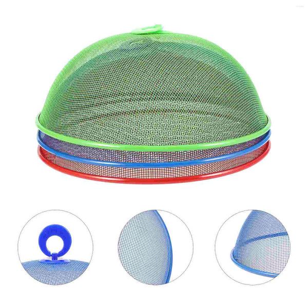 Conjuntos de vajilla 3 PCS Cubierta Cubiertas duraderas Tiendas de verduras creativas Camping al aire libre Picnic Lavable Plato doméstico Platos de malla