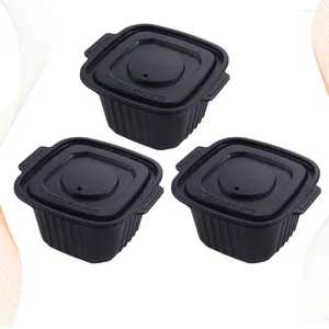 Ensembles de vaisselle 3 pièces jetable auto-chauffant Pot boîte emballage Restaurant fournitures d'usine pour Lucnh Bento