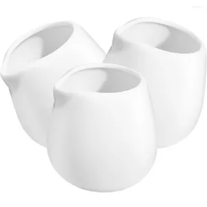 Ensembles de vaisselle 3 pièces distributeur de lait pichet de miel Mini pots conteneur Miniature tasse à crème en céramique