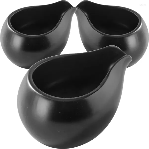 Ensembles de vaisselle 3 pcs round bouche laitier Sauce cuillère seau Espresso café plongeon tasse de céramique conteneur céramique bouilloire