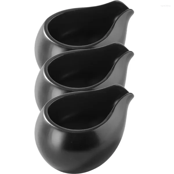 Conjuntos de vajillas 3 PCS Boca redonda Cuchara de leche Salsa Cubo Taza de salsa Taza de café Jarra de café expreso Dispensador de contenedor concentrado