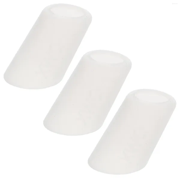 Ensembles de vaisselle 3 pièces couverts en acier inoxydable théière bec verseur poignée décorative blanc gel de silice silicone