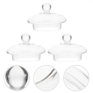Ensembles de vaisselle 3 pièces accessoires de théière couvercles de bouilloire transparents bouchons de filtre passoire portable passoire verre de protection anti-poussière