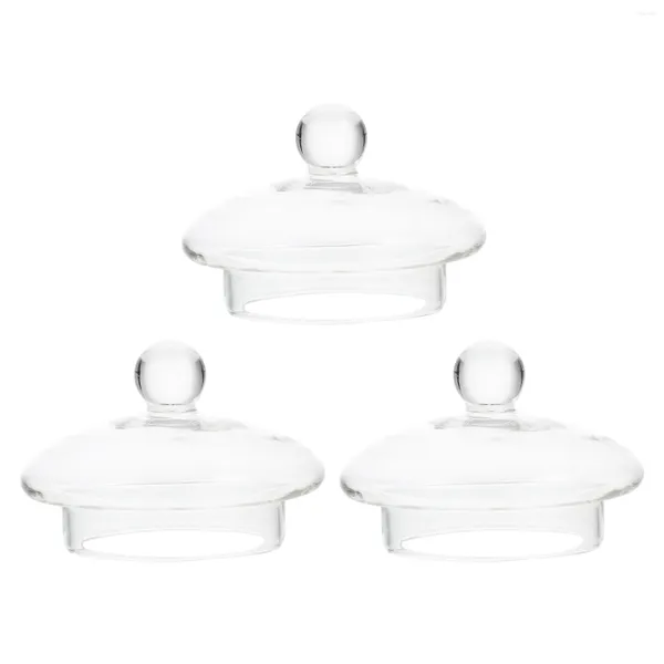 Ensembles de vaisselle 3 pièces accessoires de théière couvre petit pichet en verre distributeur couvercle de protection couvercles de passoire pots japonais