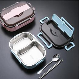 Ensembles de vaisselle 304 Boîte à lunch en acier inoxydable compartiment de style japonais Bento Kitchen Feltofroping Eco Friendly Conteneur for Kids2779