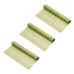 Juegos de vajilla 3 uds. Esteras rodantes de sushi para el hogar, rodillos de bambú, suministros de bricolaje