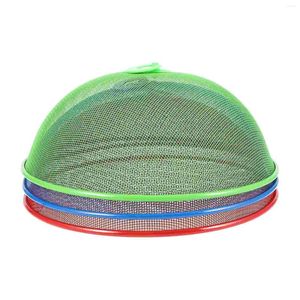 Ensembles de vaisselle 3pcs Tentes d'écran de couverture en maille en métal rondes réutilisables net Keep Out Bugs 28cm