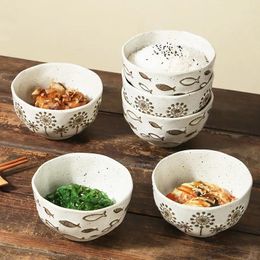 Serviessets 4,5-inch rijstkom Japans keramiek op hoge temperatuur Home Restaurant El Servies Enkele soep