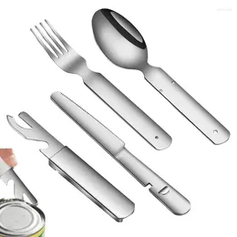 Ensembles de vaisselle 4 en 1 Ensemble d'argenterie en acier inoxydable Couteaux Couteaux Fork Spoon Cank Table Table Tool Kit pour Home Kitchen Restaurant